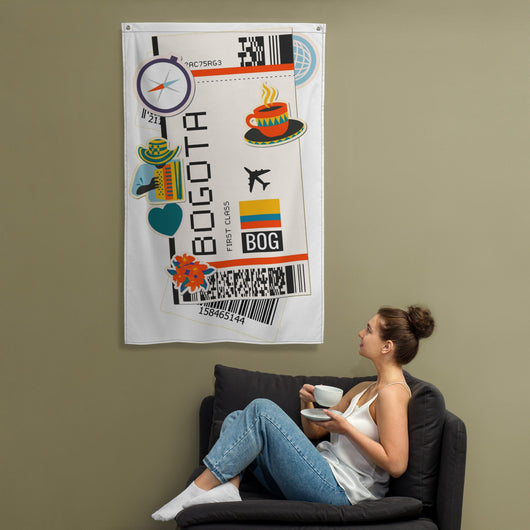Bogota Colombia Colombian Flag Banner Wall Art Decor Banners Signs Birthday Banner kitchen Decor Ideas Gift Ideas