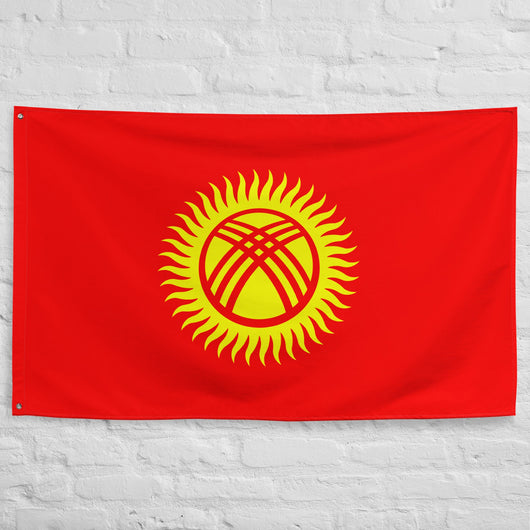 Kirgisistan Kirgisische Flagge Wanddekoration Kunstdruck Banner Geschenkideen