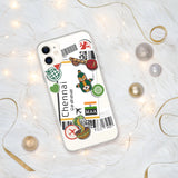 Funda para iPhone 15, 14, 13, 12, 11 Pro Max Plus Mini con bandera de la India de Chennai, regalo de viaje personalizado con nombre de ciudad