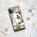 Funda para iPhone 15, 14, 13, 12, 11 Pro Max Plus Mini con bandera de la India de Chennai, regalo de viaje personalizado con nombre de ciudad