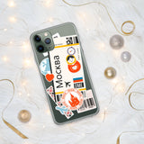 Moskau Russland Russische Flagge iPhone Hülle 15 14 13 12 11 Pro Max Plus Mini Reise Souvenir Tourist Strand Liebhaber Essen Ziel Patriot Geschenke