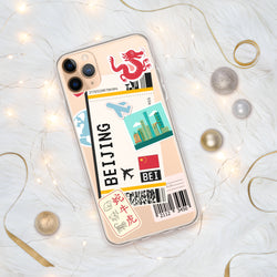 Funda para iPhone 15, 14, 13, 12 y 11 Pro Max Plus Mini con bandera china de Pekín, ideas de regalo, mapa del país, horizonte, regalo, recuerdo de viaje