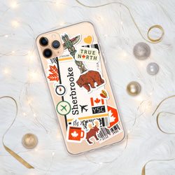 Funda para iPhone 15, 14, 13, 12, 11 Pro Max Plus Mini, regalo de recuerdo de viaje, bandera canadiense de Sherbrooke, Quebec, Canadá
