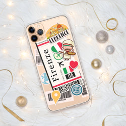Funda para iPhone 15, 14, 13, 12, 11 Pro Max Plus Mini, con bandera italiana de Florencia, regalo de viaje, recuerdo personalizado con nombre de ciudad