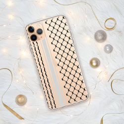 Funda transparente Palestina Kufiya palestina para iPhone 15 14 13 12 11 Pro Max Plus Mini regalo