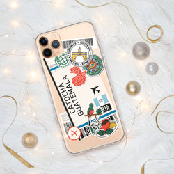 Funda para iPhone 15, 14, 13, 12, 11 Pro Max Plus Mini con bandera de Guatemala, recuerdo de viaje personalizado con nombre de ciudad