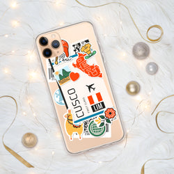 Funda para iPhone 15, 14, 13, 12, 11 Pro Max Plus Mini con bandera peruana de Cusco, recuerdo de viaje personalizado con nombre de ciudad