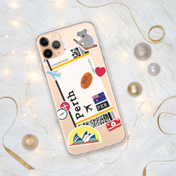 Perth Australien Australische Flagge iPhone Hülle 15 14 13 12 11 Pro Max Plus Mini Reise Souvenir Tourist Strand Liebhaber Food Pride Geschenke