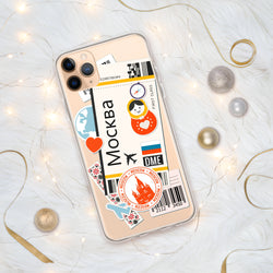 Moskau Russland Russische Flagge iPhone Hülle 15 14 13 12 11 Pro Max Plus Mini Reise Souvenir Tourist Strand Liebhaber Essen Ziel Patriot Geschenke
