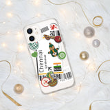 Funda para iPhone 15, 14, 13, 12, 11 Pro Max Plus Mini con bandera de la India de Chennai, regalo de viaje personalizado con nombre de ciudad