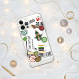 Funda para iPhone 15, 14, 13, 12, 11 Pro Max Plus Mini con bandera de la India de Chennai, regalo de viaje personalizado con nombre de ciudad