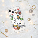 Funda para iPhone 15, 14, 13, 12, 11 Pro Max Plus Mini con bandera de la India de Chennai, regalo de viaje personalizado con nombre de ciudad