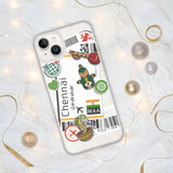 Funda para iPhone 15, 14, 13, 12, 11 Pro Max Plus Mini con bandera de la India de Chennai, regalo de viaje personalizado con nombre de ciudad