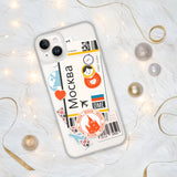 Moskau Russland Russische Flagge iPhone Hülle 15 14 13 12 11 Pro Max Plus Mini Reise Souvenir Tourist Strand Liebhaber Essen Ziel Patriot Geschenke