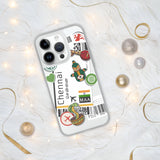 Funda para iPhone 15, 14, 13, 12, 11 Pro Max Plus Mini con bandera de la India de Chennai, regalo de viaje personalizado con nombre de ciudad