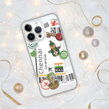Funda para iPhone 15, 14, 13, 12, 11 Pro Max Plus Mini con bandera de la India de Chennai, regalo de viaje personalizado con nombre de ciudad