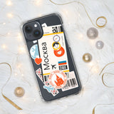 Moskau Russland Russische Flagge iPhone Hülle 15 14 13 12 11 Pro Max Plus Mini Reise Souvenir Tourist Strand Liebhaber Essen Ziel Patriot Geschenke