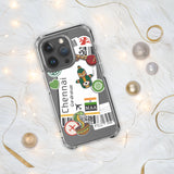Funda para iPhone 15, 14, 13, 12, 11 Pro Max Plus Mini con bandera de la India de Chennai, regalo de viaje personalizado con nombre de ciudad