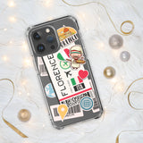 Florence Italy Italian  Italia Flag iPhone Case 15 14 13 12 11 Pro Max Plus Mini Gift Travel Souvenir Personalized Custom City Name