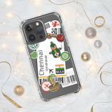 Funda para iPhone 15, 14, 13, 12, 11 Pro Max Plus Mini con bandera de la India de Chennai, regalo de viaje personalizado con nombre de ciudad