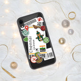 Funda para iPhone 15, 14, 13, 12, 11 Pro Max Plus Mini con bandera de la India de Chennai, regalo de viaje personalizado con nombre de ciudad
