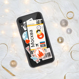 Moskau Russland Russische Flagge iPhone Hülle 15 14 13 12 11 Pro Max Plus Mini Reise Souvenir Tourist Strand Liebhaber Essen Ziel Patriot Geschenke