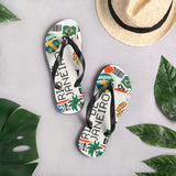 Rio De Janeiro Brasil Brazil Brazilian Flag Flip Flops Flip-Flops Thong Sandals Summer Beach Shoes colorful slippers Y-shaped rubber straps