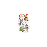 Seoul Sticker South Korea Stickers korean Flag Travel Sticker Laptop Decal Vacation Souvenir Adventure Tiny Mini Stickers