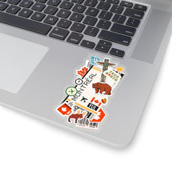 Montreal Quebec Canadá Ciudad canadiense Arte Pegatinas Vinilo Pegatinas transparentes para ordenador Pegatinas geniales para Macbook Ideas para regalos
