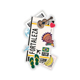 Fortaleza Brazil City art Sticker Stickers Vinyl Computer Transparent stickers Cool Macbook Travel sticker Gift Ideas