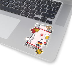 München Sticker Deutschland Aufkleber Deutsche Flagge Reiseaufkleber Laptop Aufkleber Auto Koffer Aufkleber Urlaub Souvenir Abenteuer Winzige Mini Sticker