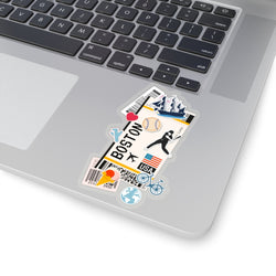 Pegatinas de vinilo para ordenador, diseño de ciudad de Boston, Massachusetts, transparentes, geniales, para Macbook, ideas de regalo