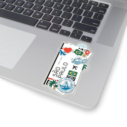 Sao Paulo Sticker Brasil Sticker Brasilien Brasilianische Flagge Reiseaufkleber Laptop Aufkleber Urlaub Souvenir Abenteuer Kleine Mini Sticker