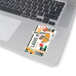 Lagos Sticker Nigeria Sticker Nigerianische Flagge Reiseaufkleber Laptop Aufkleber Urlaub Souvenir Abenteuer Winzige Mini Sticker