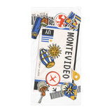 Montevideo Uruguay Uruguayische Flagge Strandtuch Pooltuch Bad Sauna Badezimmer Urlaub Reise Sommer Handtücher Geschenk Strandtuch Pooltuch