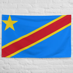 Bandera de la República Democrática del Congo Kinshasa Decoración de pared Arte Impresión Banner Ideas de regalo