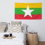 Myanmar Burma Burmese Flag Wall Decor Art Print Banner Gift Ideas