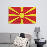 North Macedonia Macedonian Flag Wall Decor Art Print Banner Gift Ideas