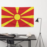 North Macedonia Macedonian Flag Wall Decor Art Print Banner Gift Ideas