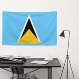 Saint Lucia Lucian Flag Wall Decor Art Print Banner Gift Ideas