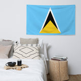 Saint Lucia Lucian Flag Wall Decor Art Print Banner Gift Ideas