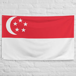 Ideas para regalos con la bandera de Singapur para decorar la pared con arte impreso