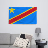 Democratic Republic of the Congo Kinshasa Flag Wall Decor Art Print Banner Gift Ideas