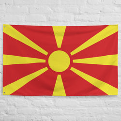 Ideas para regalos con la bandera de Macedonia del Norte para decorar la pared