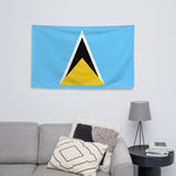 Saint Lucia Lucian Flag Wall Decor Art Print Banner Gift Ideas
