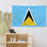 Saint Lucia Lucian Flag Wall Decor Art Print Banner Gift Ideas