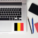 Pegatinas para portátil con la bandera belga de Bélgica, idea de regalo de recuerdo de viaje