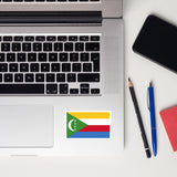 Pegatinas adhesivas para ordenador portátil con la bandera de Comoras, idea de regalo de recuerdo de viaje