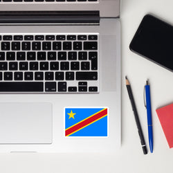 Demokratische Republik Kongo Kinshasa Flagge Laptop Aufkleber Aufkleber Aufkleber Reise Souvenir Geschenkidee
