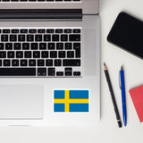 Sweden Sverige Swedish Flag Sticker Decal Stickers Laptop decal  Travel Souvenir Tourist Beach Lover Food Destination Patriot Gifts